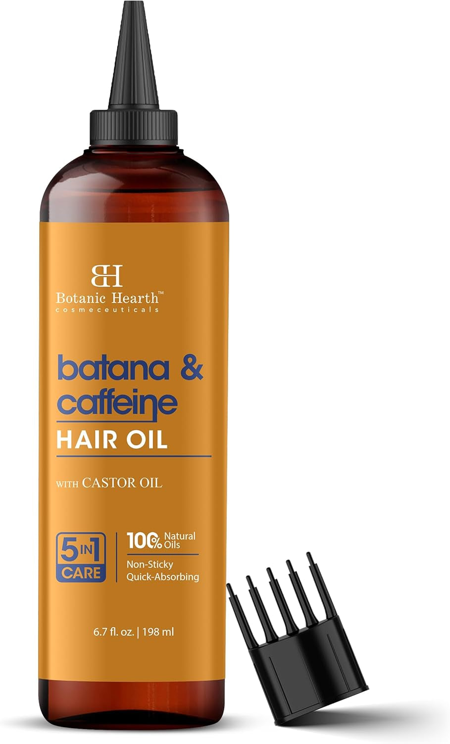 Rosemary Oil for Hair Growth – 100% Pure (6.7 fl oz) | Infused with Biotin, Jojoba & Castor Oil | Strengthening, Nourishing & Volumizing Treatment | Non-GMO Verified
