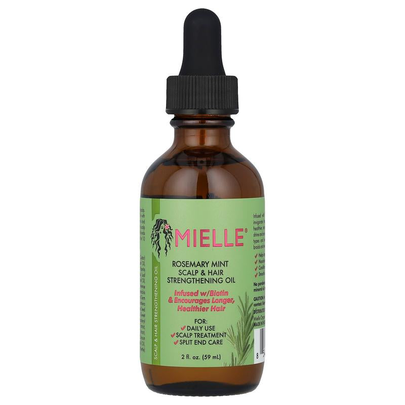 Mielle Rosemary Mint Scalp & Hair Strengthening Oil, 2 fl oz (59 ml) – Nourishing Hair Growth & Scalp Care Treatment