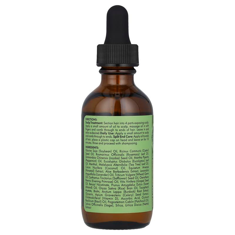Mielle Rosemary Mint Scalp & Hair Strengthening Oil, 2 fl oz (59 ml) – Nourishing Hair Growth & Scalp Care Treatment