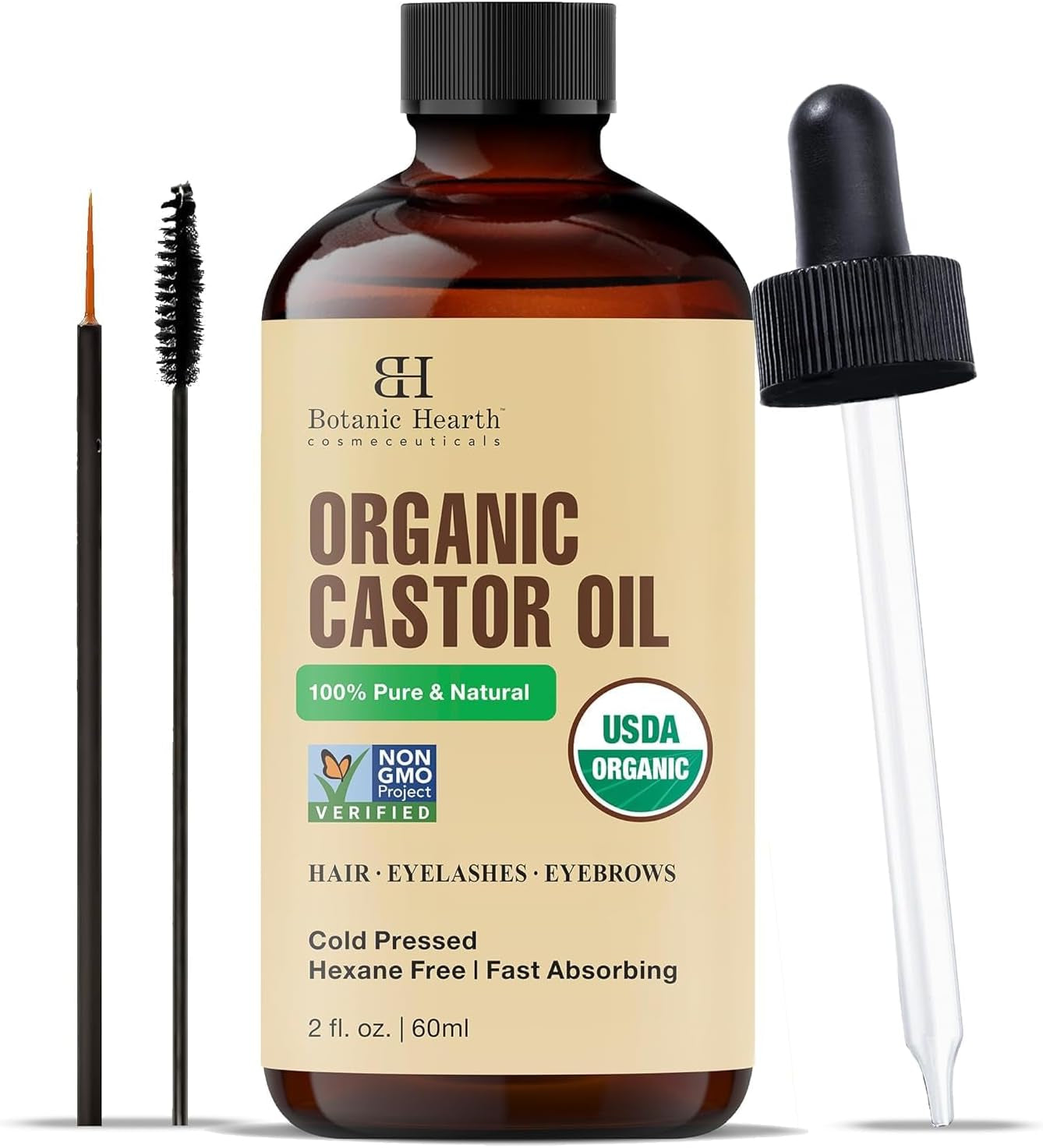 Rosemary Oil for Hair Growth – 100% Pure (6.7 fl oz) | Infused with Biotin, Jojoba & Castor Oil | Strengthening, Nourishing & Volumizing Treatment | Non-GMO Verified
