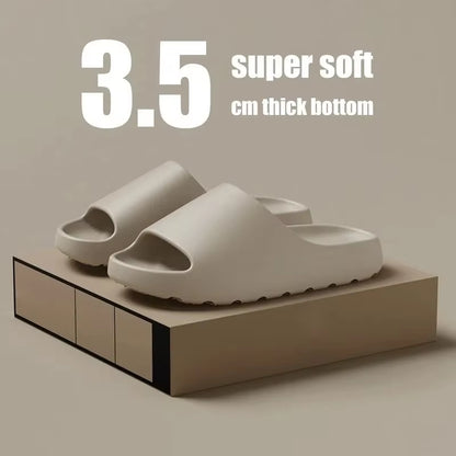 "Coconut Slippers Cloud Sandals – Thick-Soled EVA Slides for Men & Women, Soft Bottom Summer Beach Footwear"