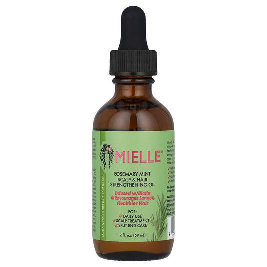 Mielle Rosemary Mint Scalp & Hair Strengthening Oil, 2 fl oz (59 ml) – Nourishing Hair Growth & Scalp Care Treatment