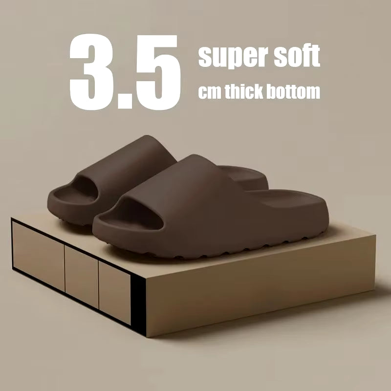 "Coconut Slippers Cloud Sandals – Thick-Soled EVA Slides for Men & Women, Soft Bottom Summer Beach Footwear"