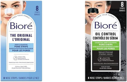 Deep Cleansing Original Pore Strips, for Instant Pore Unclogging and Blackhead Removal (8 Count) 