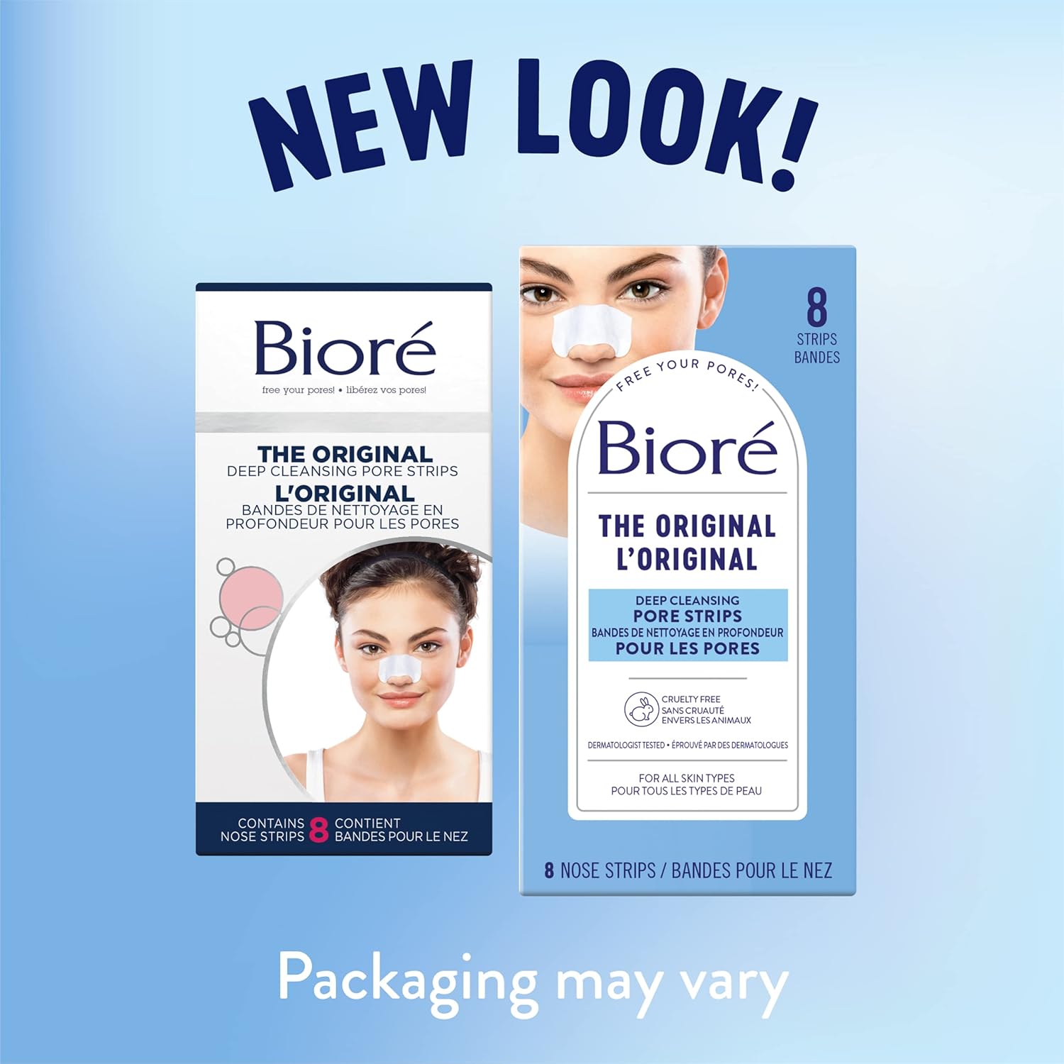 Deep Cleansing Original Pore Strips, for Instant Pore Unclogging and Blackhead Removal (8 Count) 