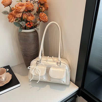 Korean-Style Underarm Bow Shoulder Bag for Women – Trendy, Versatile, and Minimalist Pillow Design