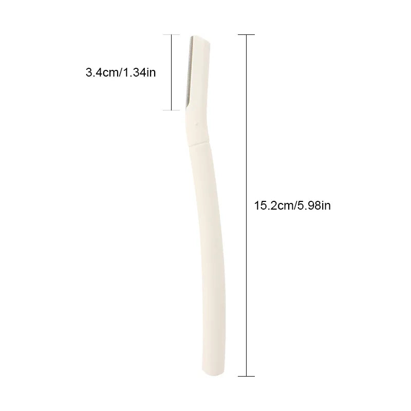 3-Pack Eco-Friendly Facial Razors for Women – Wheat Straw Eyebrow Shapers & Dermaplaning Tools with Safety Covers