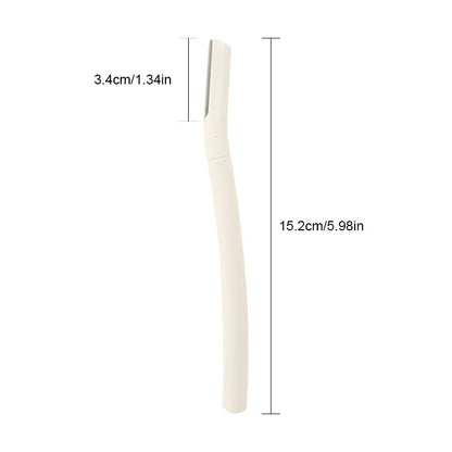 3-Pack Eco-Friendly Facial Razors for Women – Wheat Straw Eyebrow Shapers & Dermaplaning Tools with Safety Covers