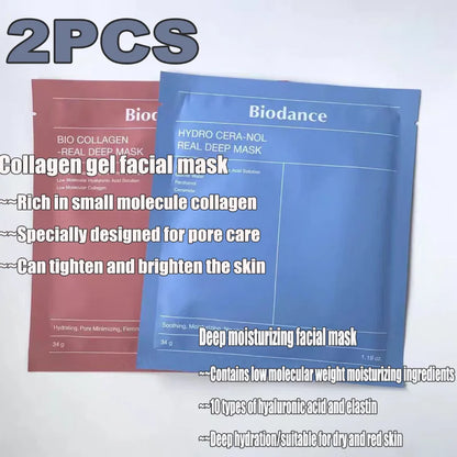 Bio Collagen Face Mask – Moisturizing, Anti-Aging, Lifting & Brightening Korean Skincare for Fine Lines & Firm Skin