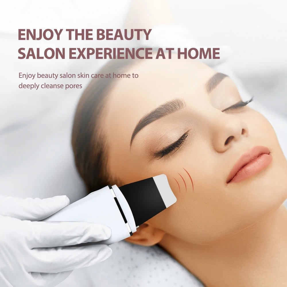 Ultrasonic Skin Scrubber & EMS Facial Cleaner – Deep Pore Cleansing, Blackhead Remover, Face Lifting, Skin Tightening & Peeling Tool