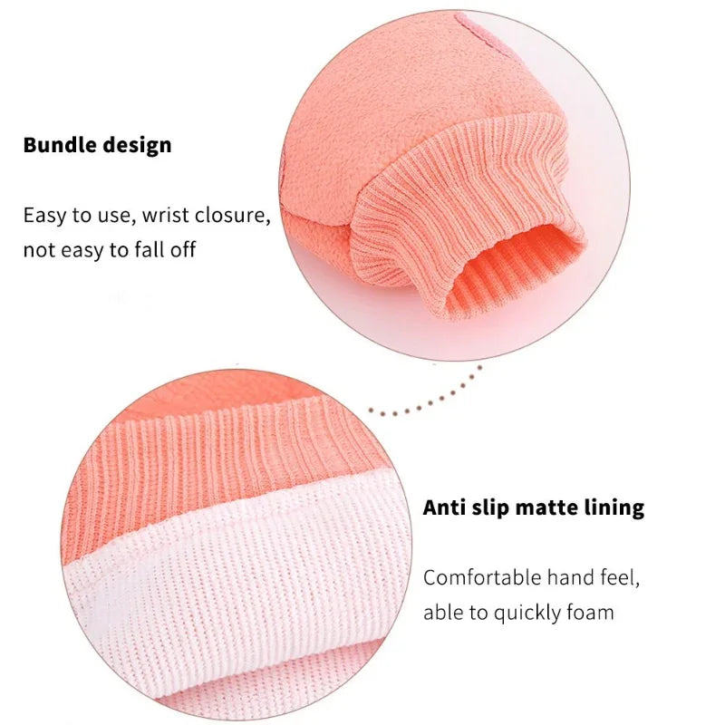 Exfoliating Shower Glove – Bath Body Scrub Mitt for Peeling, Dead Skin Removal, Spa Massage & Deep Cleansing