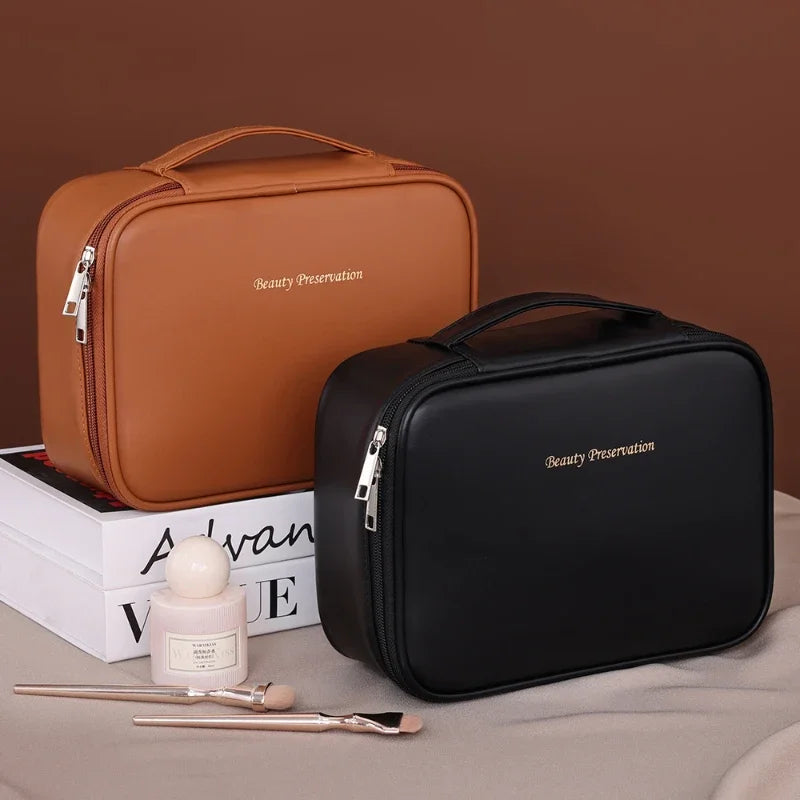Luxury Women's Cosmetic & Toiletry Bag – Large Capacity Portable Travel Makeup Organizer