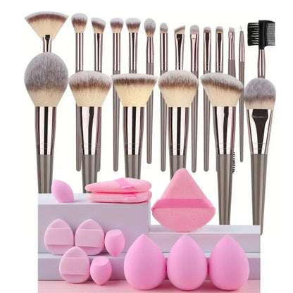 Professional Makeup Brush Set – Soft Fluffy Foundation, Eyeshadow, Concealer, Blending & Kabuki Brushes | Beauty Tools for Women