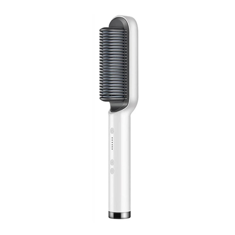 Multifunctional Ionic Hair Straightener and Curler Brush – Fast Heating Electric Comb Styler for Smooth, Frizz-Free Hair