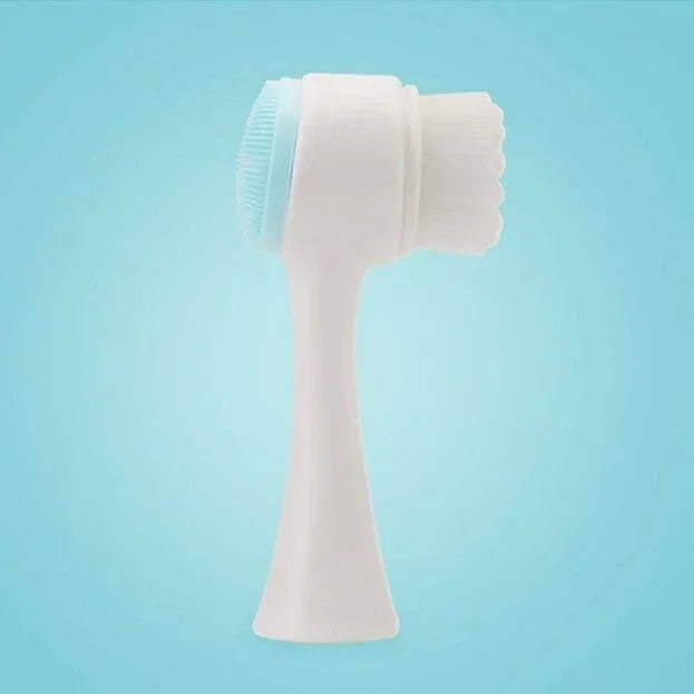 Double-Sided Silicone Facial Cleansing Brush – Exfoliating Face Brush for Blackhead Removal and Pore Cleaning