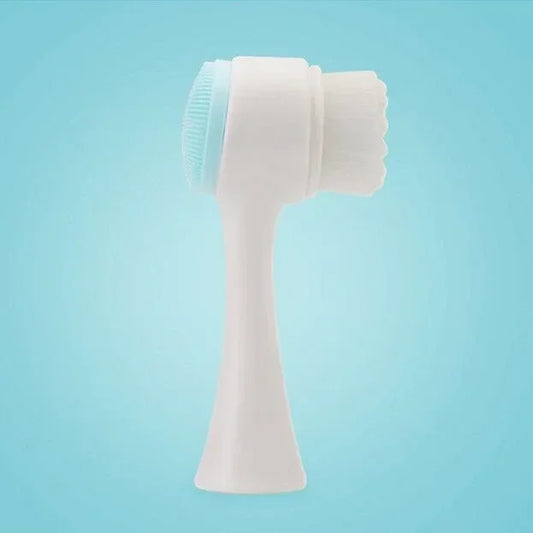 Double-Sided Silicone Facial Cleansing Brush – Exfoliating Face Brush for Blackhead Removal and Pore Cleaning