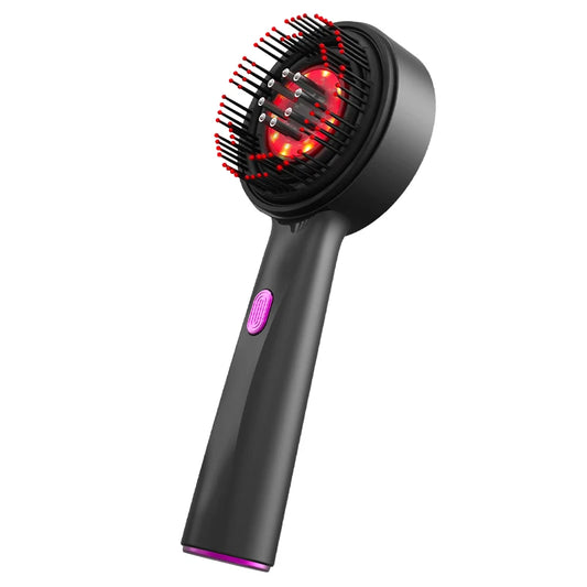 Electric Scalp Massage Comb with Red Light Therapy – Hair Growth Stimulator and Anti-Hair Loss Oil Applicator Brush