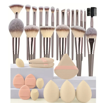 Professional Makeup Brush Set – Soft Fluffy Foundation, Eyeshadow, Concealer, Blending & Kabuki Brushes | Beauty Tools for Women