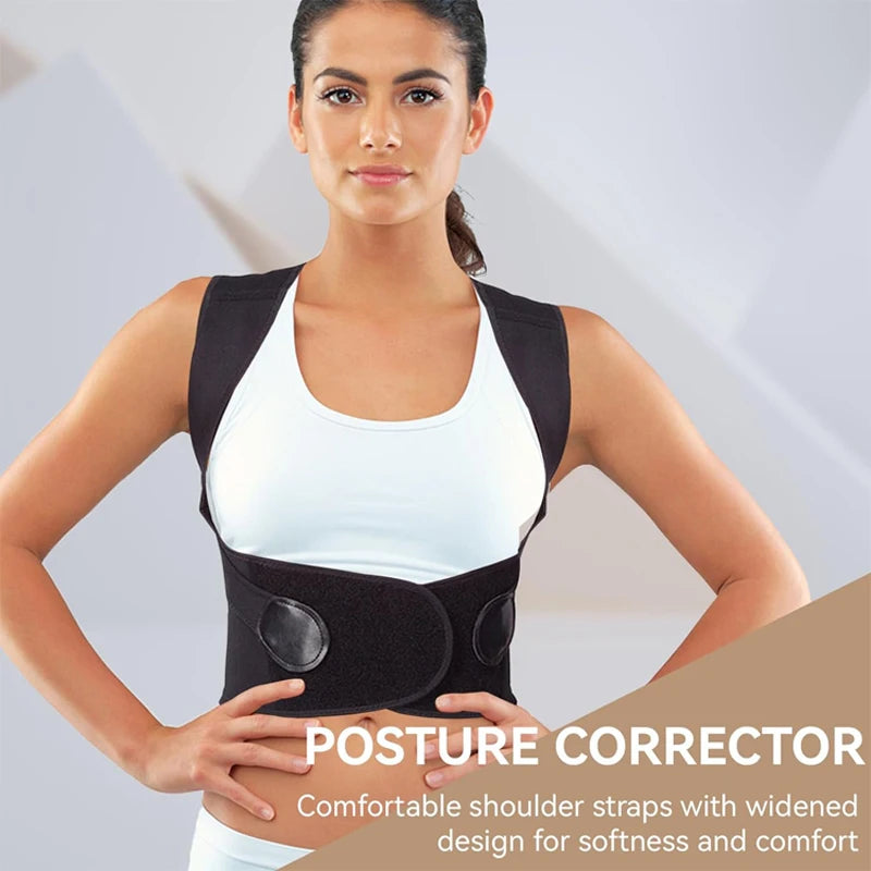 Adjustable Back Posture Corrector Brace – Breathable Back and Shoulder Support for Women, Students, and Kids