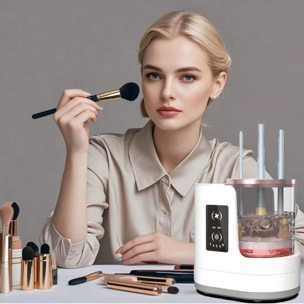 Exclusive Electric Makeup Brush Cleaner, a Cleaning Tool for Makeup Brushes and Foundation.