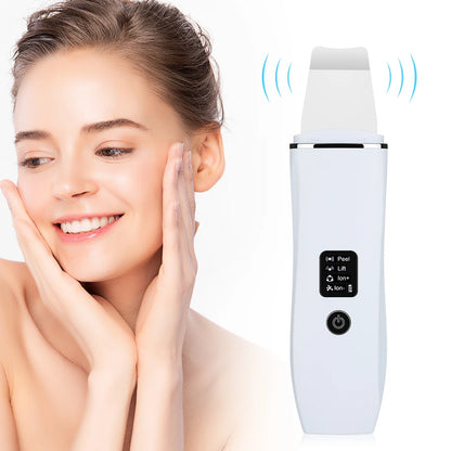 Ultrasonic Skin Scrubber & EMS Facial Cleaner – Deep Pore Cleansing, Blackhead Remover, Face Lifting, Skin Tightening & Peeling Tool