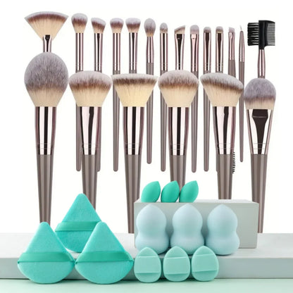 Professional Makeup Brush Set – Soft Fluffy Foundation, Eyeshadow, Concealer, Blending & Kabuki Brushes | Beauty Tools for Women