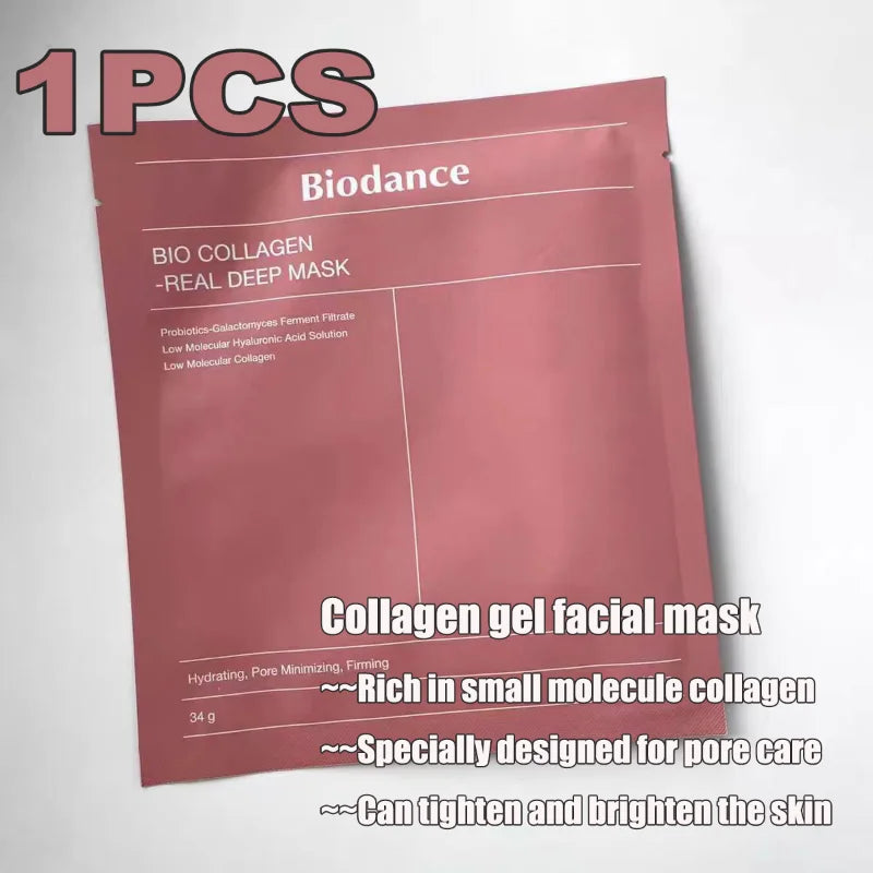Bio Collagen Face Mask – Moisturizing, Anti-Aging, Lifting & Brightening Korean Skincare for Fine Lines & Firm Skin