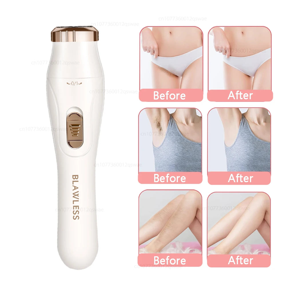 Women's Electric Shaver – Painless Hair Remover for Face, Bikini Line, Legs, Underarms – Portable & Rechargeable Female Razor and Epilator