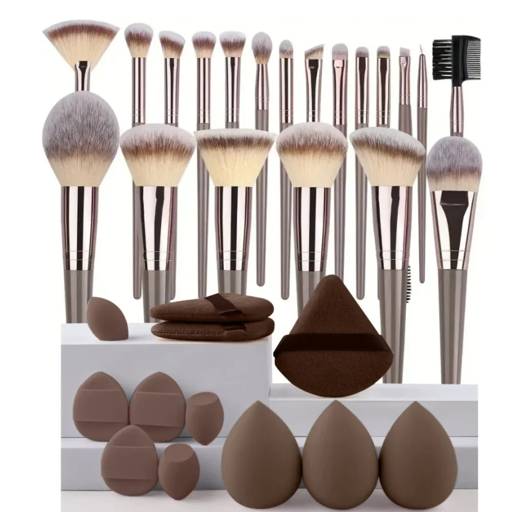 Professional Makeup Brush Set – Soft Fluffy Foundation, Eyeshadow, Concealer, Blending & Kabuki Brushes | Beauty Tools for Women