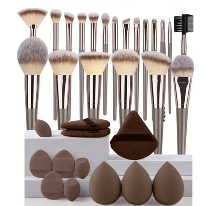 Professional Makeup Brush Set – Soft Fluffy Foundation, Eyeshadow, Concealer, Blending & Kabuki Brushes | Beauty Tools for Women