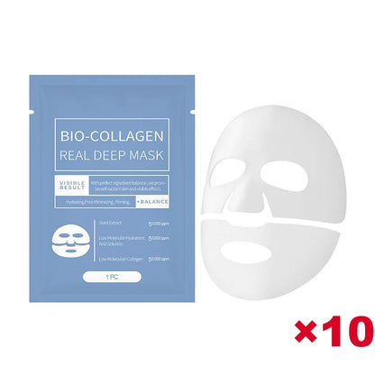 Bio Collagen Face Mask – Moisturizing, Anti-Aging, Lifting & Brightening Korean Skincare for Fine Lines & Firm Skin
