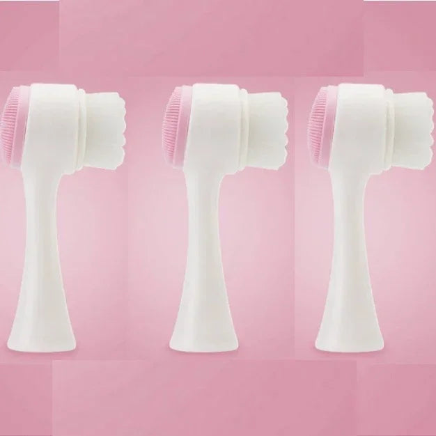 Double-Sided Silicone Facial Cleansing Brush – Exfoliating Face Brush for Blackhead Removal and Pore Cleaning