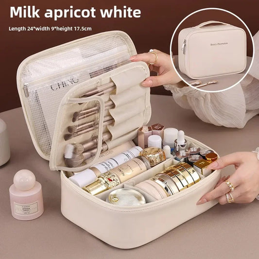 Luxury Women's Cosmetic & Toiletry Bag – Large Capacity Portable Travel Makeup Organizer