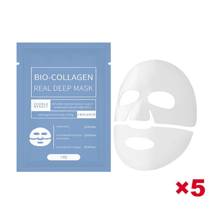 Bio Collagen Face Mask – Moisturizing, Anti-Aging, Lifting & Brightening Korean Skincare for Fine Lines & Firm Skin