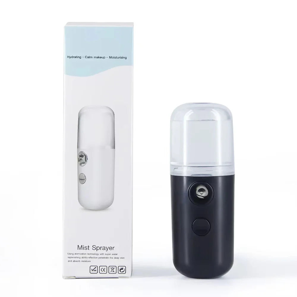 W-718B Mini Nano Facial Steamer – 30ml Portable USB Rechargeable Humidifier & Face Mist Sprayer for Skin Hydration & Sanitization