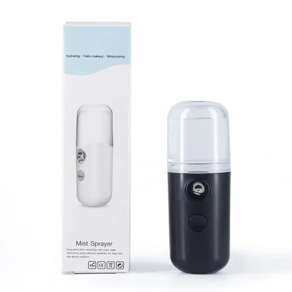 W-718B Mini Nano Facial Steamer – 30ml Portable USB Rechargeable Humidifier & Face Mist Sprayer for Skin Hydration & Sanitization