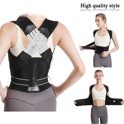 Adjustable Back Posture Corrector Brace – Breathable Back and Shoulder Support for Women, Students, and Kids