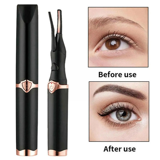 Rechargeable Heated Eyelash Curler – Long-Lasting Natural Curl, Compact & Portable Design for Effortless Styling
