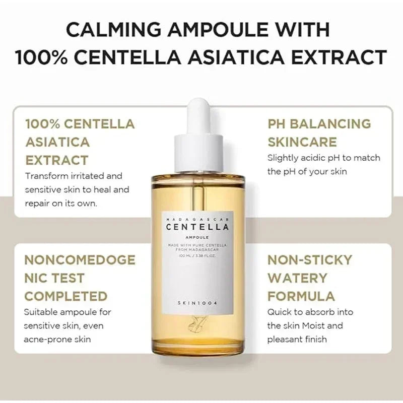 Centella Asiatica Face Serum – 100ml | Calming, Moisturizing & Brightening Ampoule for Daily Skincare