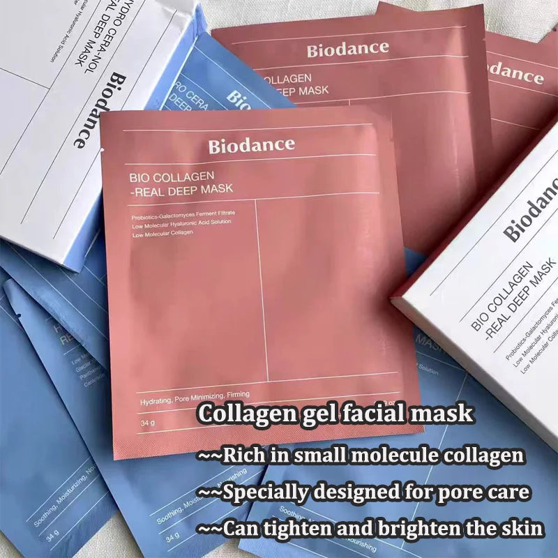 Bio Collagen Face Mask – Moisturizing, Anti-Aging, Lifting & Brightening Korean Skincare for Fine Lines & Firm Skin