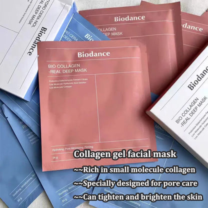 Bio Collagen Face Mask – Moisturizing, Anti-Aging, Lifting & Brightening Korean Skincare for Fine Lines & Firm Skin