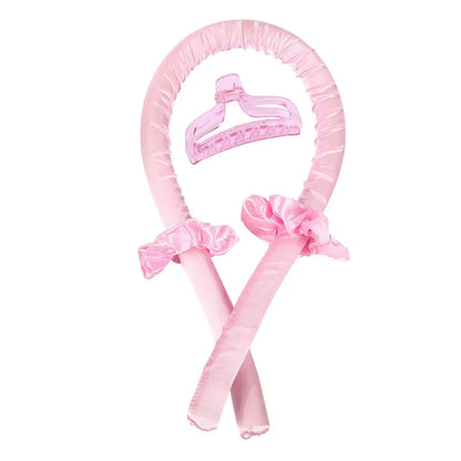 Heatless Curling Rod Headband – No Heat Silk Hair Curlers for Overnight Curls, Soft Sleep-In Ribbon Rollers, Lazy Hair Styling Tool