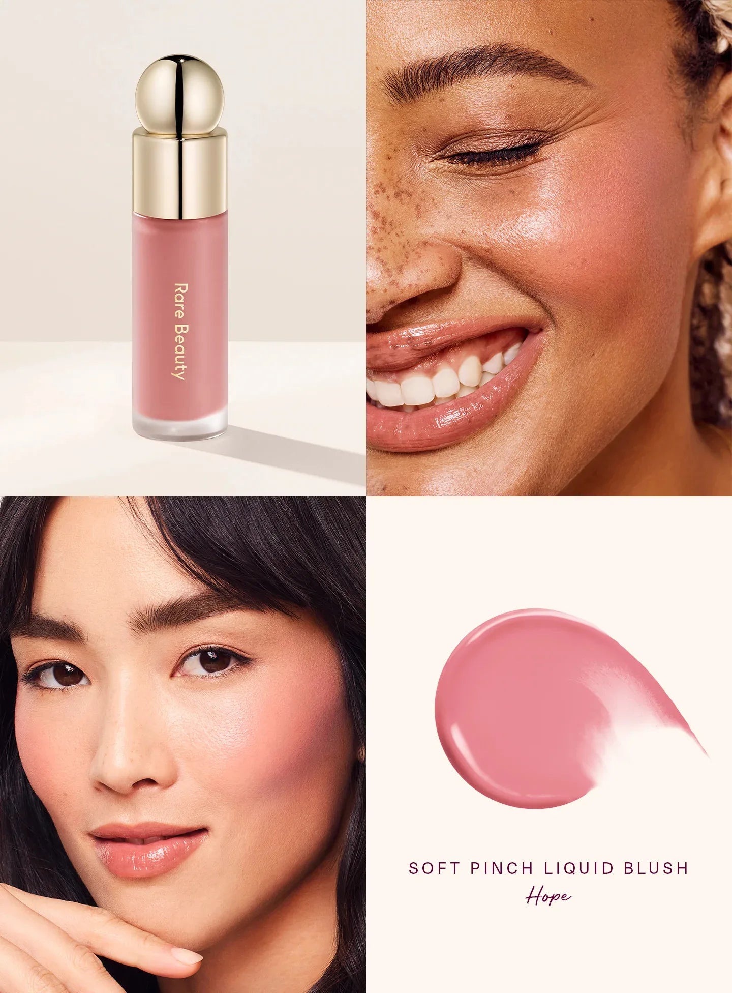 Rare Beauty Liquid Blush – Multi-Use Lip, Cheek & Eye Blusher | Waterproof, Hydrating Cream Formula for Face Contour, Glow & Plump Finish