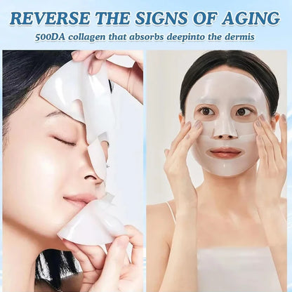 Bio Collagen Face Mask – Moisturizing, Anti-Aging, Lifting & Brightening Korean Skincare for Fine Lines & Firm Skin