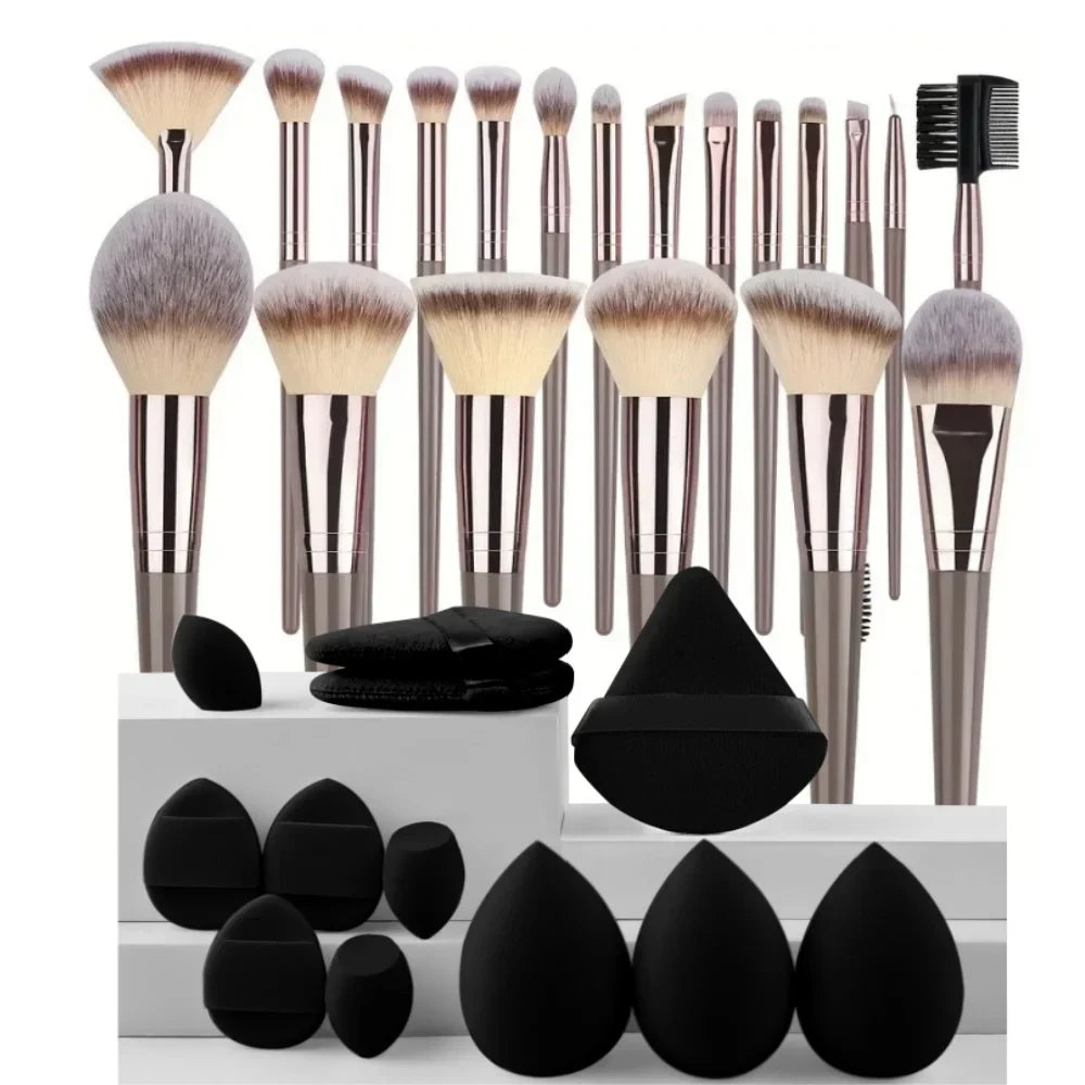Professional Makeup Brush Set – Soft Fluffy Foundation, Eyeshadow, Concealer, Blending & Kabuki Brushes | Beauty Tools for Women