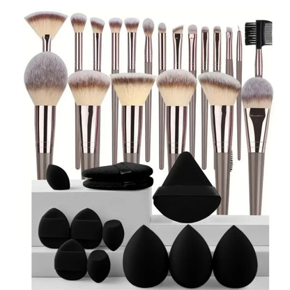 Professional Makeup Brush Set – Soft Fluffy Foundation, Eyeshadow, Concealer, Blending & Kabuki Brushes | Beauty Tools for Women