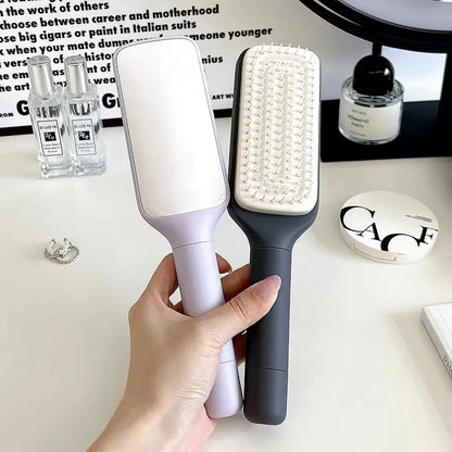 Rotatable Self-Cleaning Hair Brush – Anti-Static Massage Air Cushion Comb with Retractable Bristles for Women
