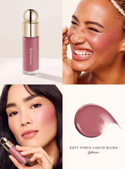 Rare Beauty Liquid Blush – Multi-Use Lip, Cheek & Eye Blusher | Waterproof, Hydrating Cream Formula for Face Contour, Glow & Plump Finish