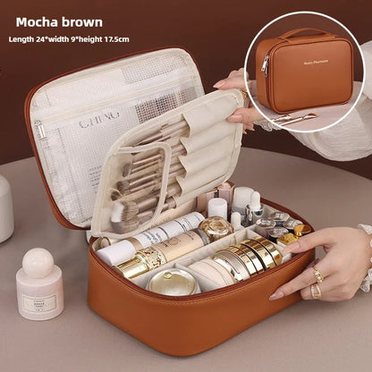 Luxury Women's Cosmetic & Toiletry Bag – Large Capacity Portable Travel Makeup Organizer