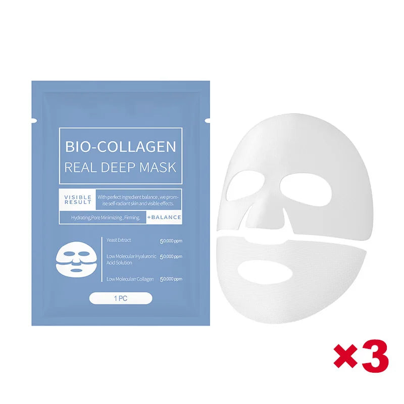 Bio Collagen Face Mask – Moisturizing, Anti-Aging, Lifting & Brightening Korean Skincare for Fine Lines & Firm Skin